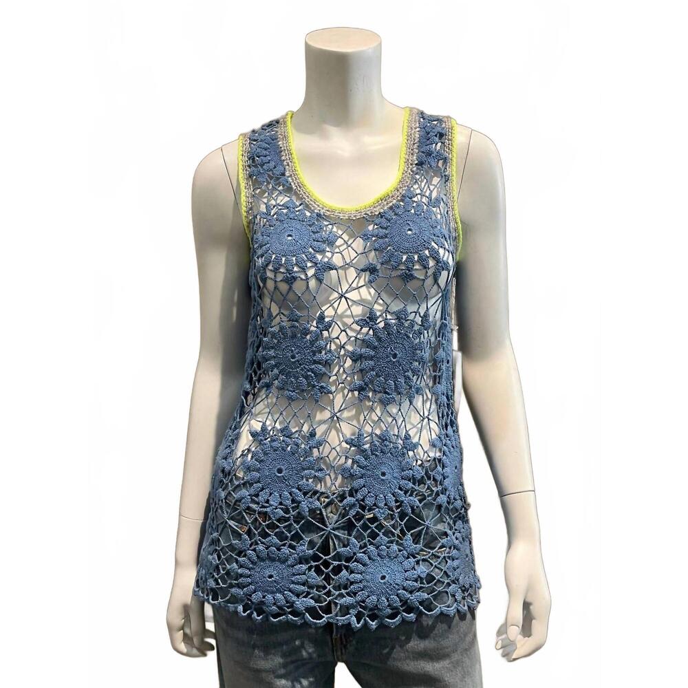 NEW AQUARIUS COCKTAIL women's lacey vintage tank in died